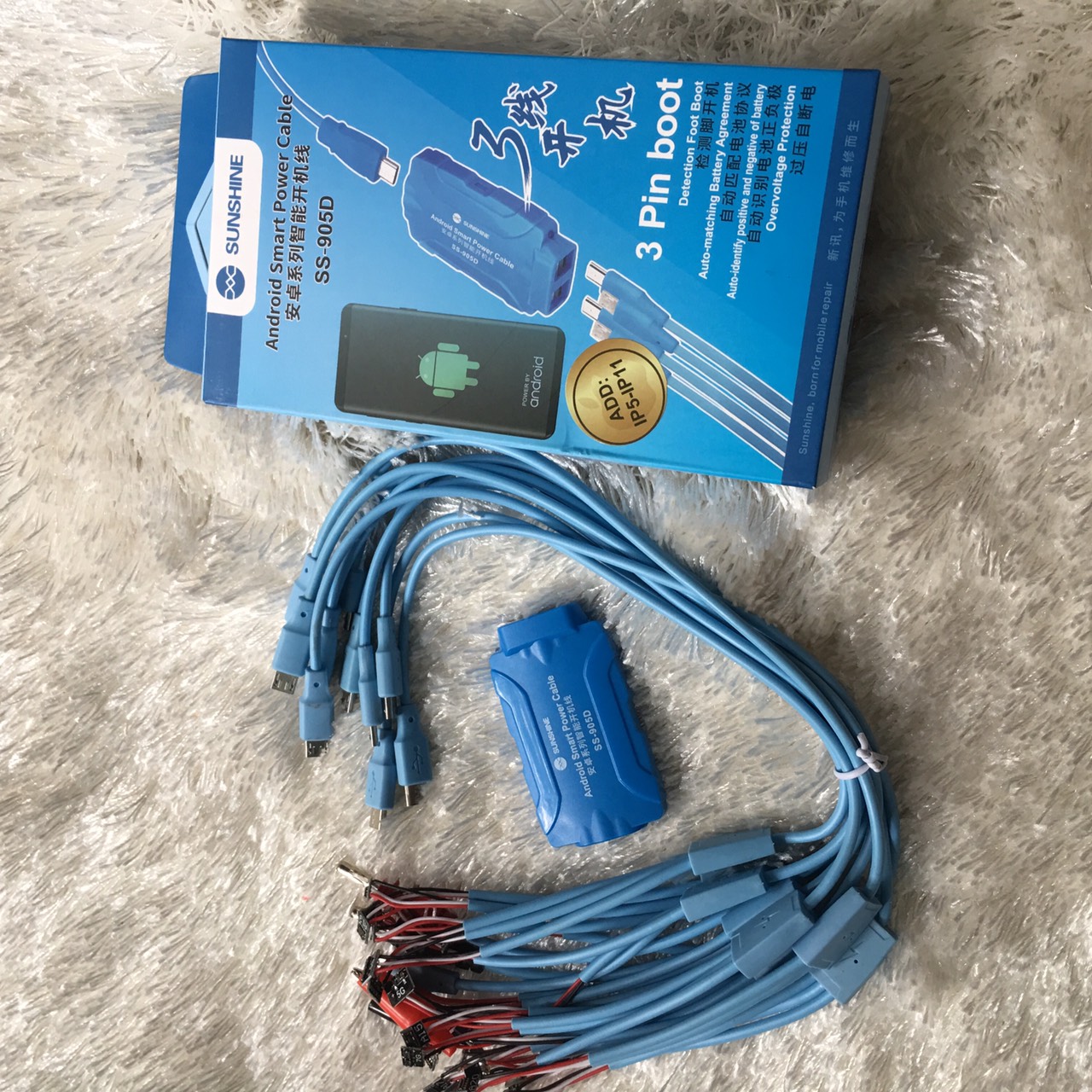 Dây cấp nguồn iphone và android SS905D (Đã có iphone 13 ProMax)
