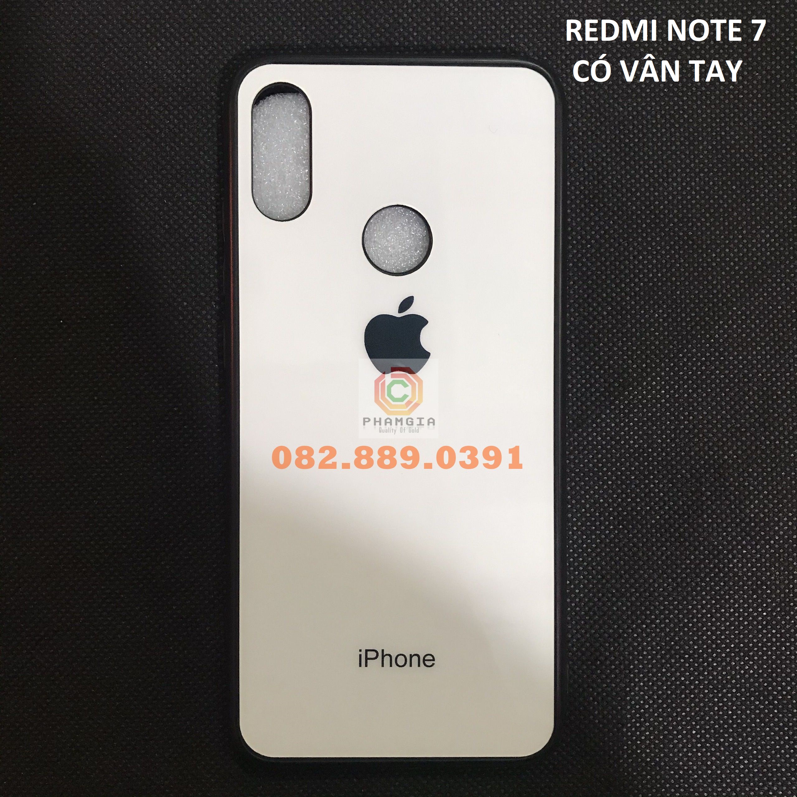 Ốp lưng giả iPhone 11 cho Xiaomi Redmi Note 7/ Note 7 Pro mặt lưng bóng siêu đẹp