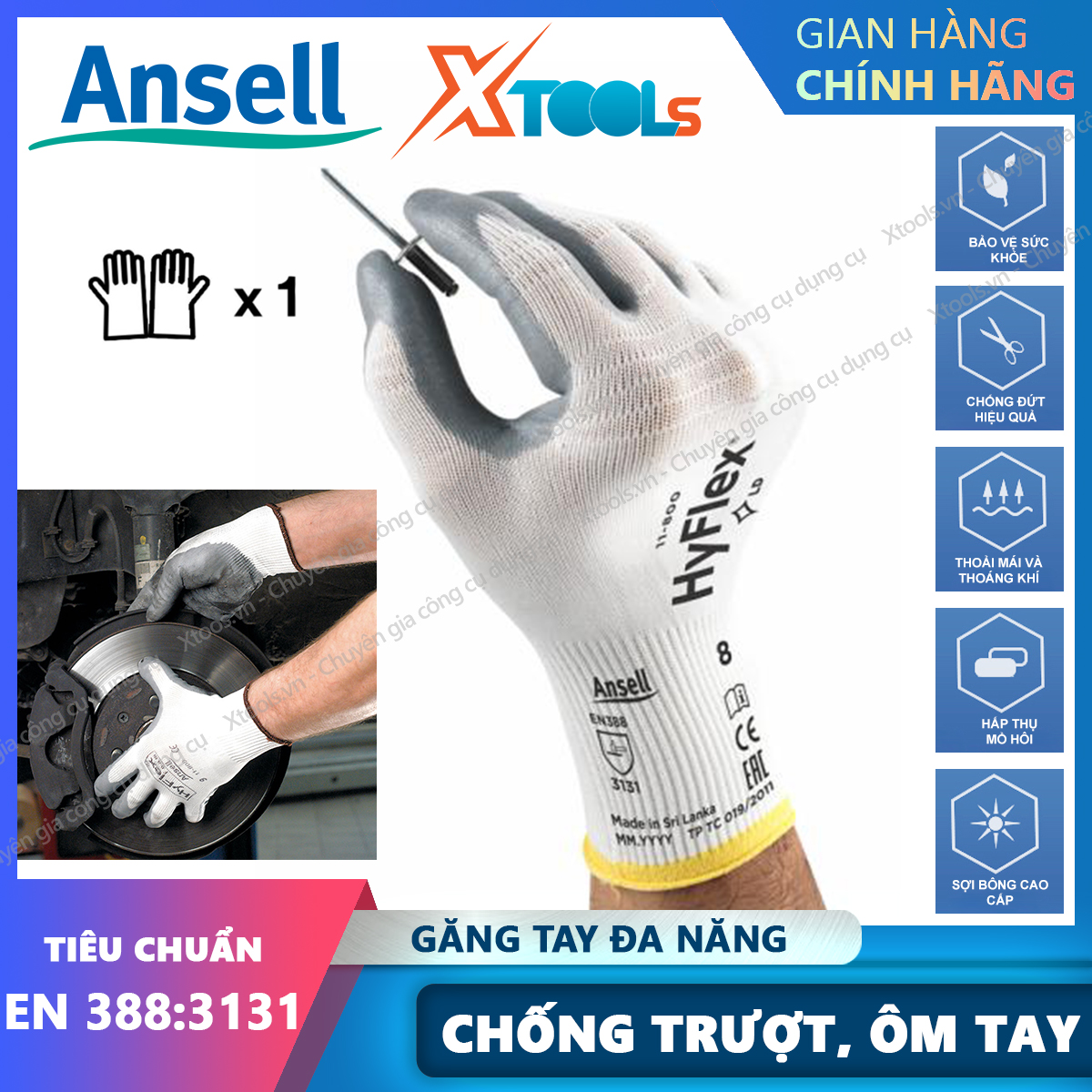 Găng tay đa năng Ansell Hyflex 11