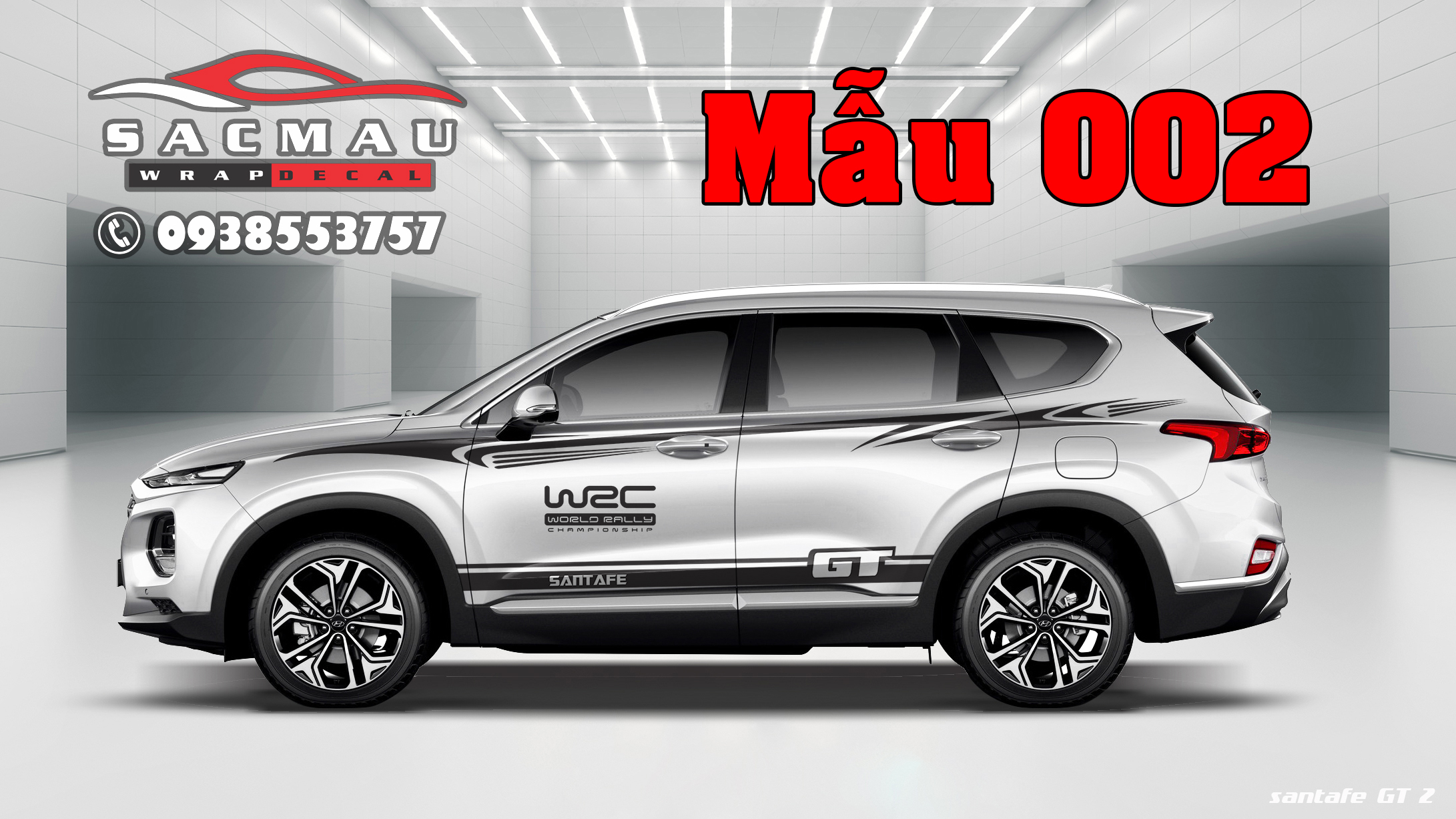 Tem dán xe Hyundai Santafe ms01