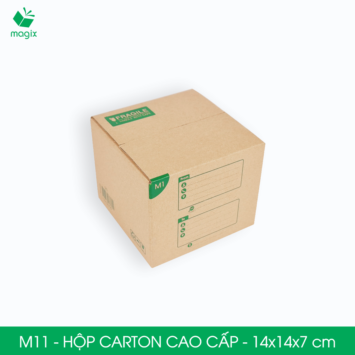 M11 - 14x14x7 cm - 60 hộp carton đóng hàng cao cấp - Thùng carton, hộp gói hàng | Magix Packaging