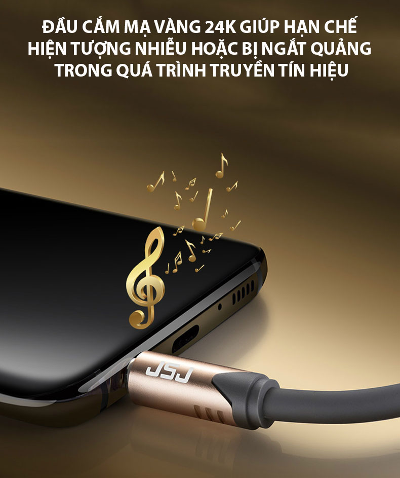 Dây tín hiệu 2 đầu 3 ly (3.5mm) JSJ 6212 dài 1.8m