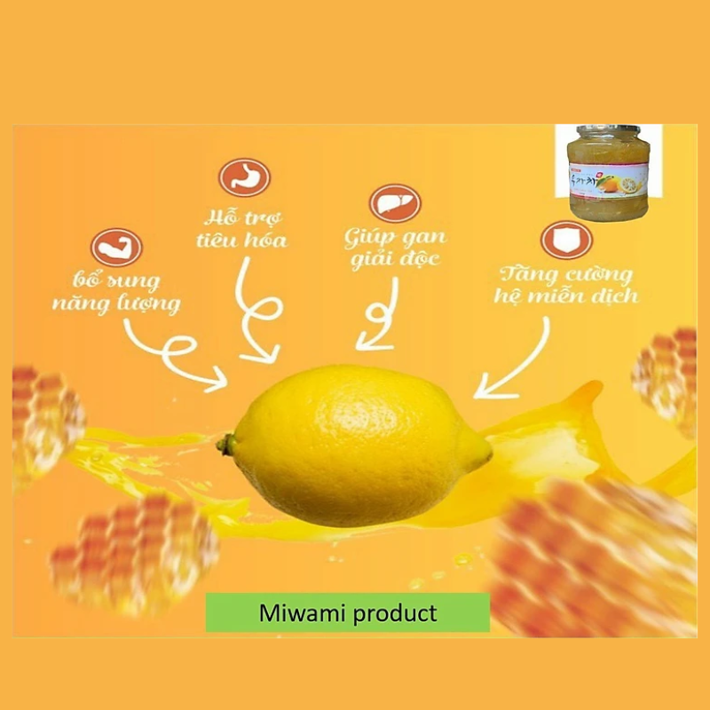 Mật ong chanh lọ thủy tinh 1kg