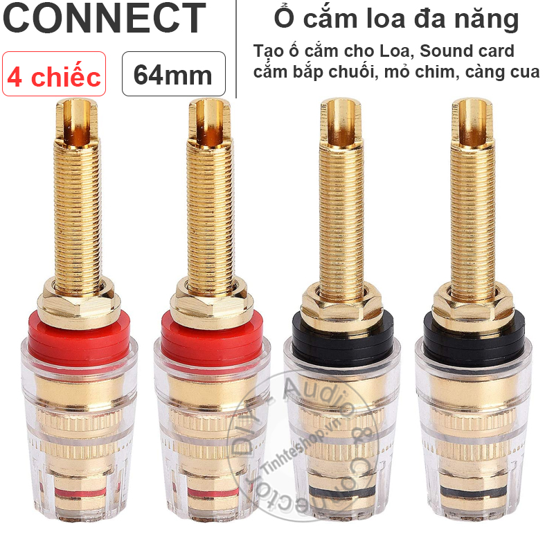 4PCS - 4mm Banana Plug Socket Connector Binding Post for Amplifier Speaker Terminal Socket Connector & Audio Video Cable Plugs & Adapter