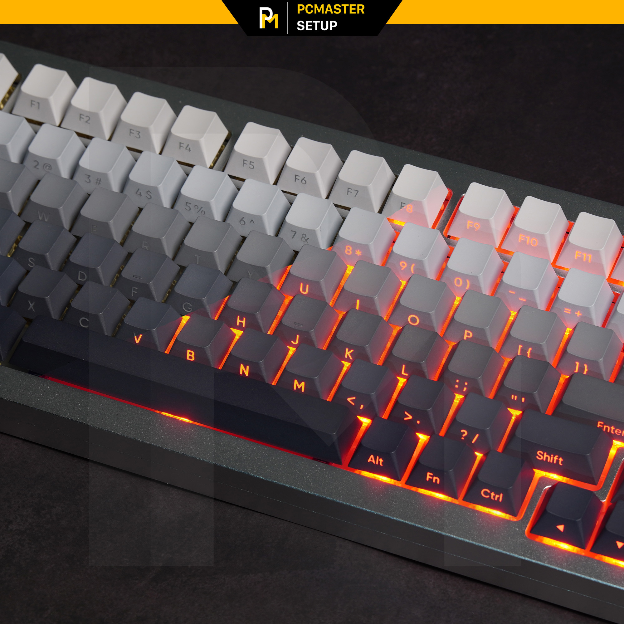 Keycap xuyên led Gradient Side print Cherry Profile  họa tiết double shot cao cấp