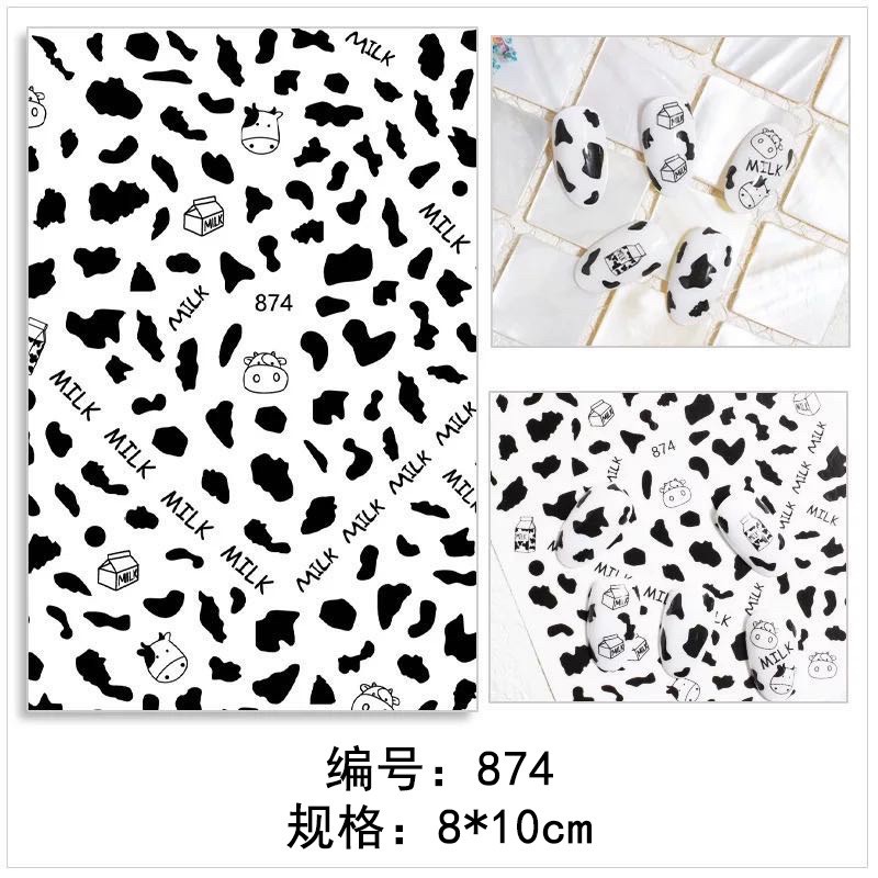 sticker bò sữa phụ kiện nail