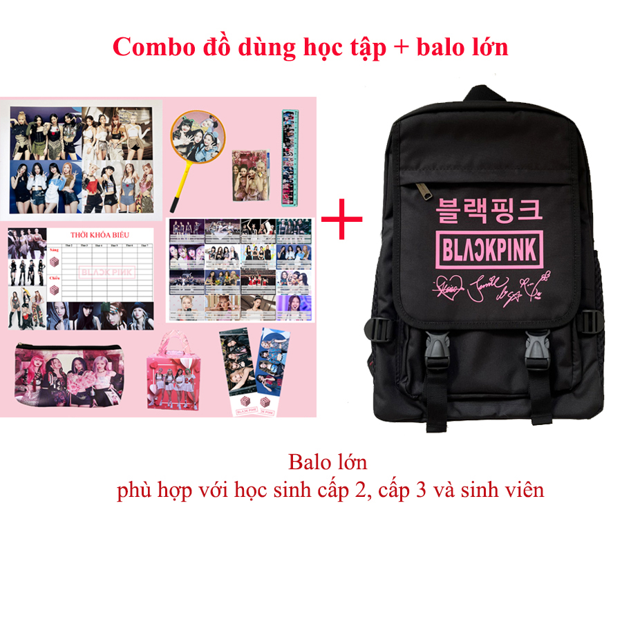 Combo 9 món đồ dùng học tập Blackpink
