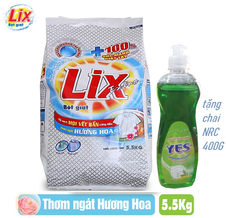 Bột giặt Lix Extra 5,5kg hương hoa