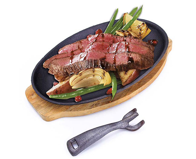 [HCM]Chảo oval làm bò bít tết (loại lớn)