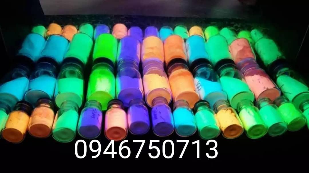 combo 3 lọ bột dạ quang kèm sơn pha