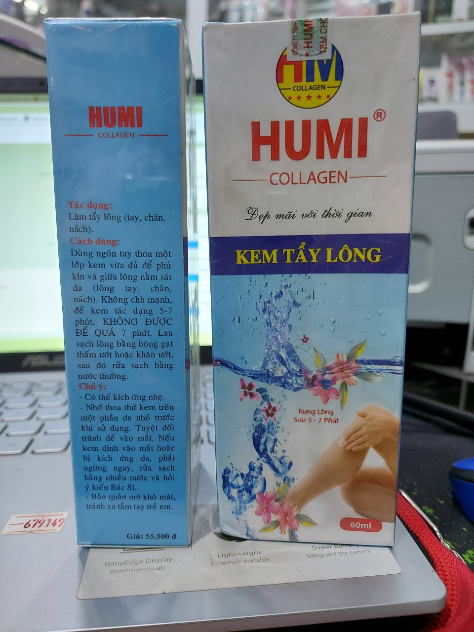 tẩy lông collagen humi chai 60ml