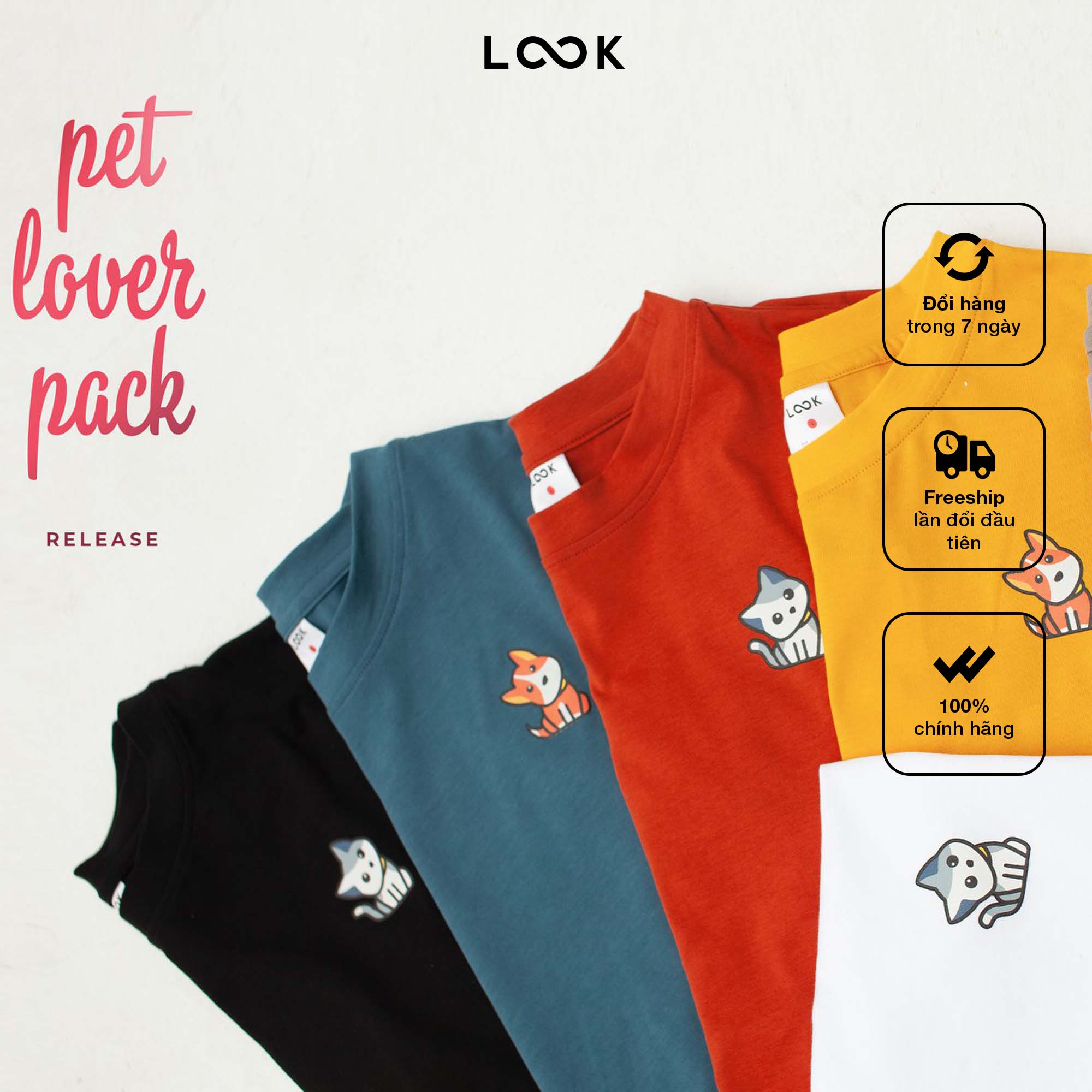 Áo Phông LOOK Cat Lover Tee