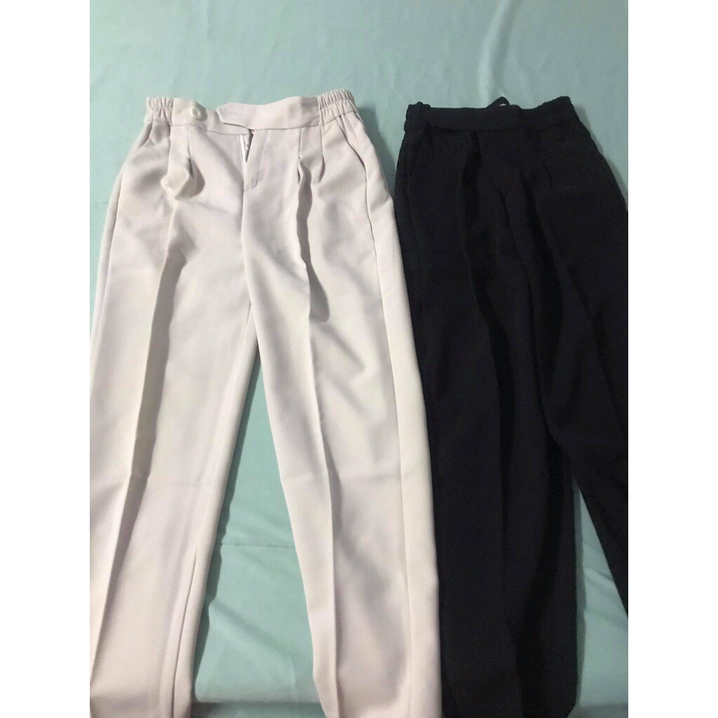 BIGSIZE Quần Tây Baggy Công Sở Dáng Basic (Chun Sườn KHUY LỆCH)