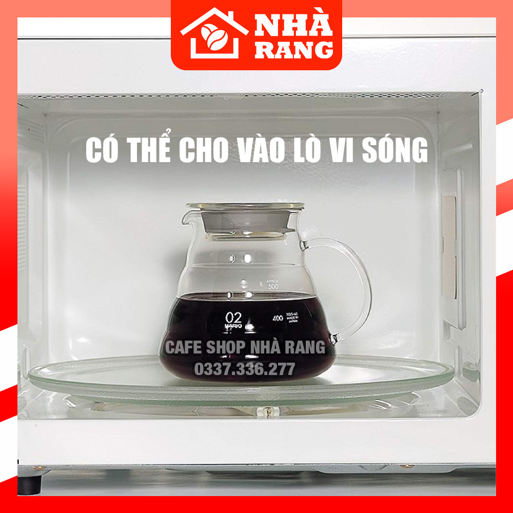 Bình thủy tinh pha cà phê 300ml 500ml có nắp đậy | Cafe Nhà Rang