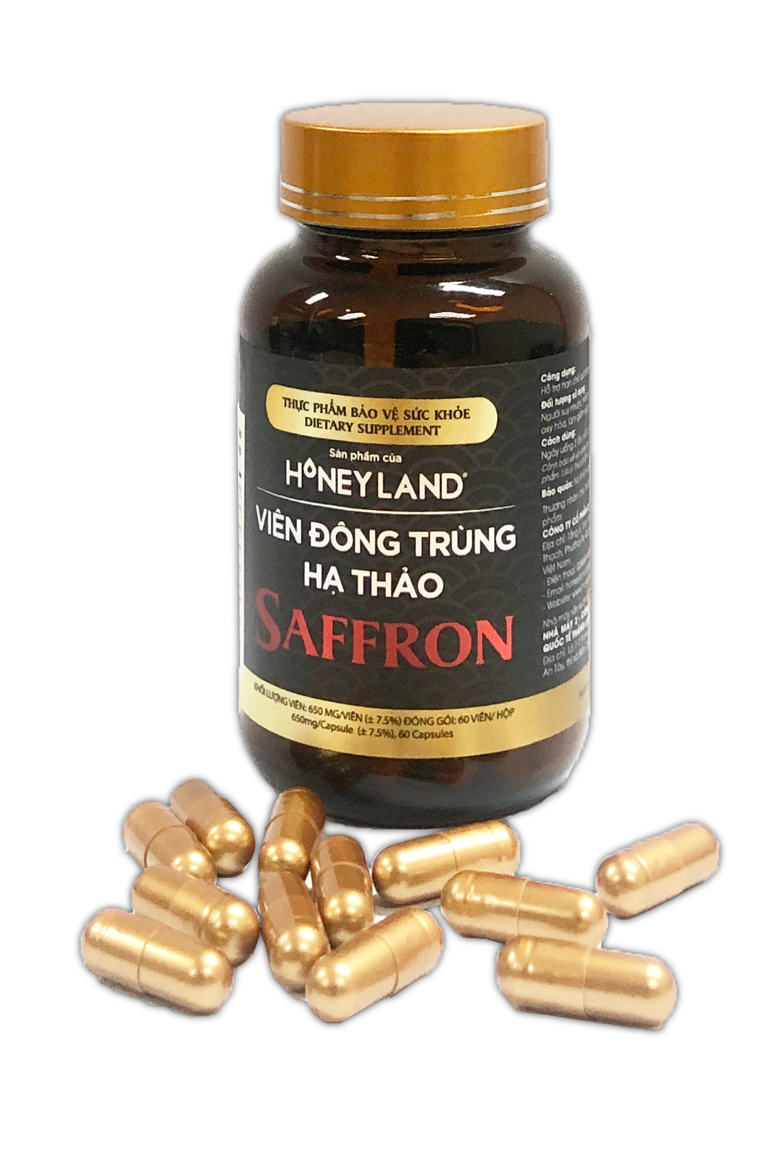 [HCM]Viên đông trùng hạ thảo saffron 60 viên