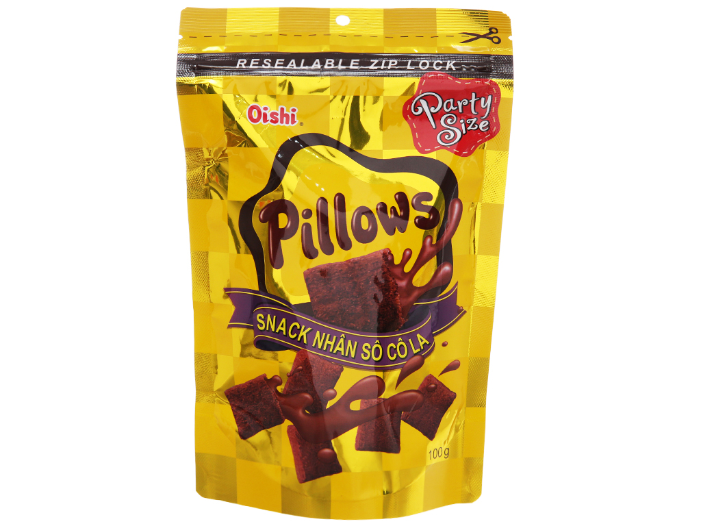 Snack sôcôla Oishi Pillows gói 100g