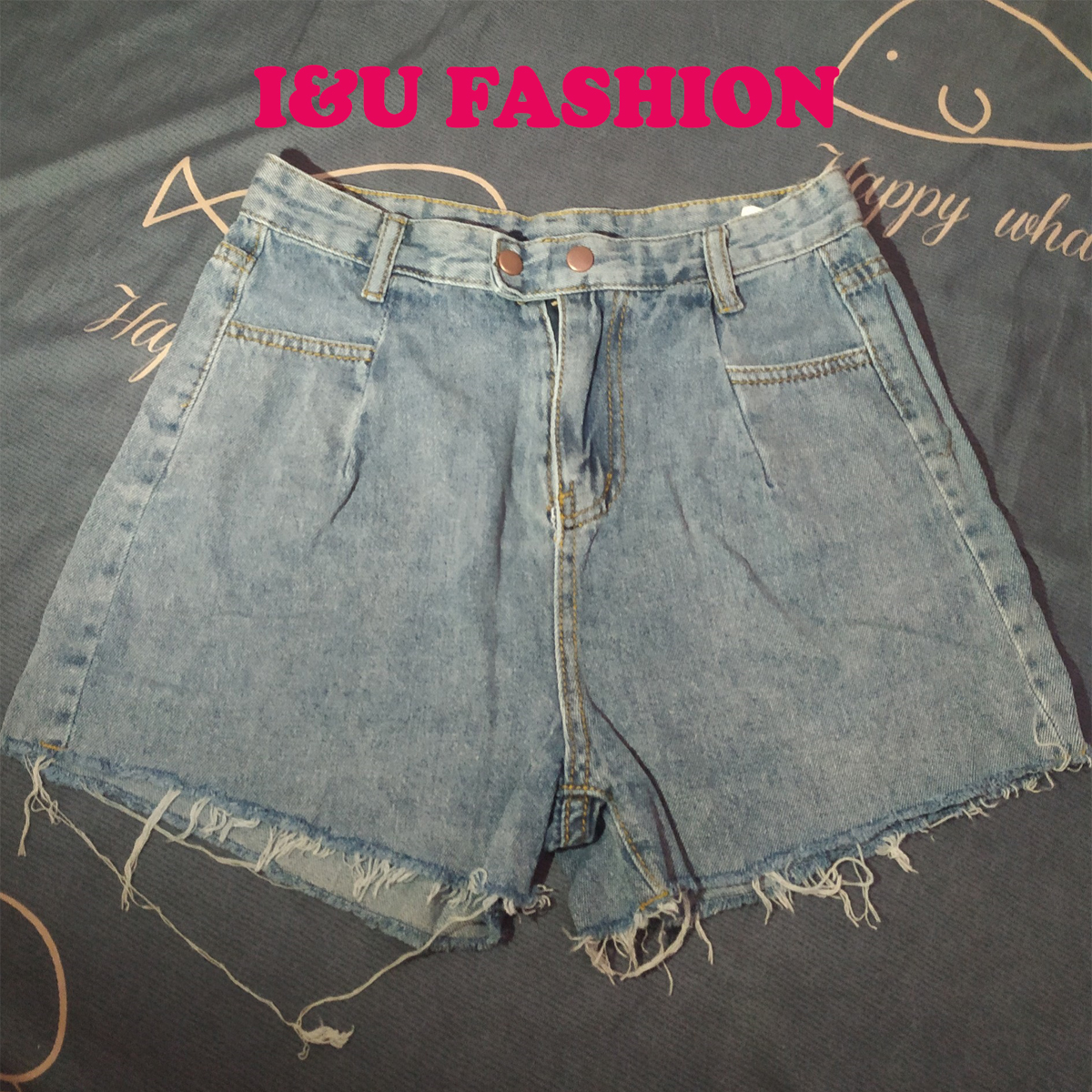 Quần Short Jean Quần Đùi Nữ Màu Xanh Tua Rua Cạp Cao 2 Cúc Ngang Tôn Dáng Chất Liệu Co Giãn Thời Trang Cá Tính Siêu Xinh - Ảnh Thật Do Shop Tự Chụp QA-07