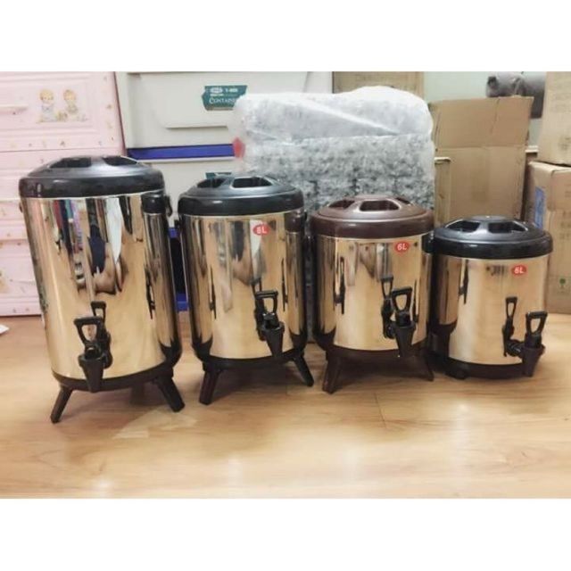 Bình Ủ Trà Sữa, Bình Giữ Nhiệt Inox 3 Lớp Xịn 10L ,12L