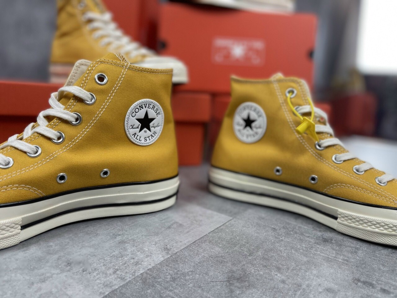 Giày Converse chuck 1970s cao cổ màu vàng( Tặng túi cv + bill + tất)