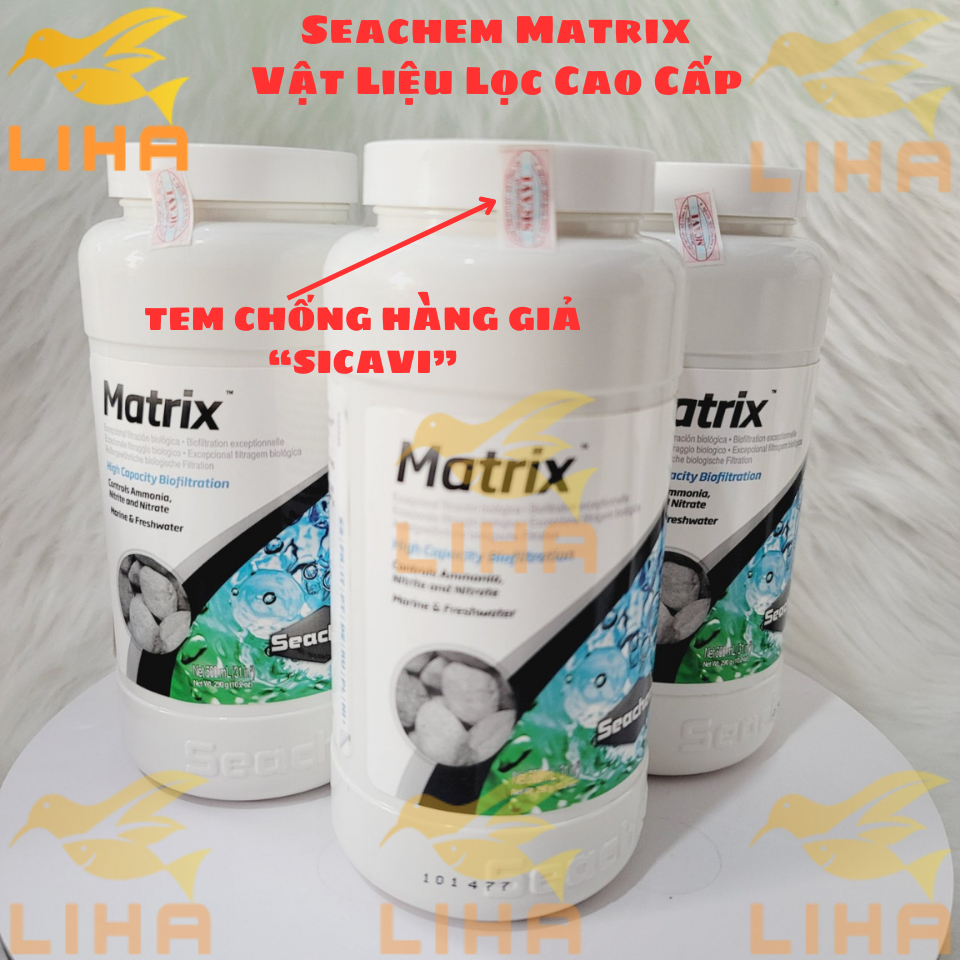 [TEM SICAVI] Seachem Matrix 1 Lít - Vật Liệu Lọc Cao Cấp Cho Bể Cá