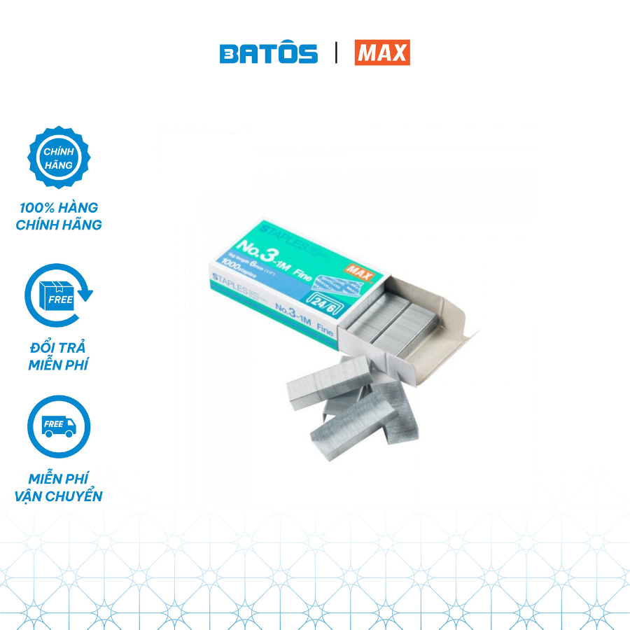 Đinh ghim MAX No.3-1M - Set 20 hộp con