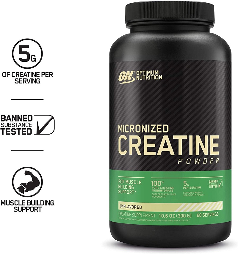 Optimum Nutrition Micronized Creatine Monohydrate Powder 300g