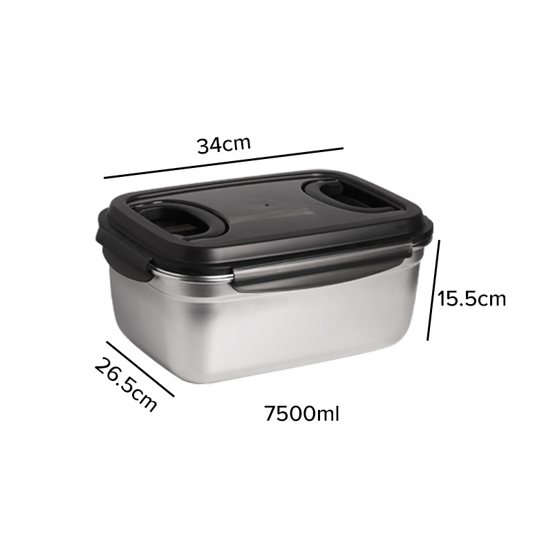 Hộp đựng thức ăn, hộp cơm inox 304 có nắp đậy kín bảo quản thực phẩm tươi ngon trong tủ lạnh nhỏ gọn tiện lợi