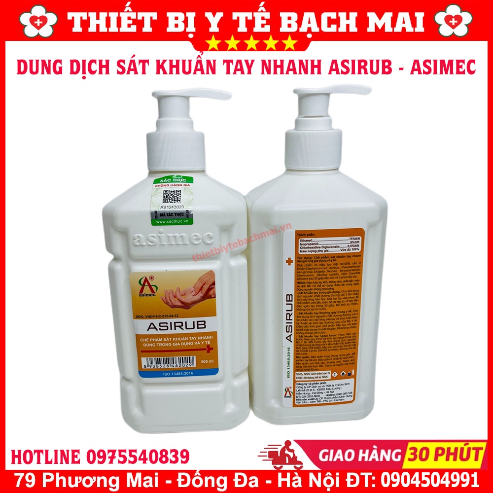 Dung Dịch Sát Khuẩn Tay Nhanh ASIRUB Chai 500ml
