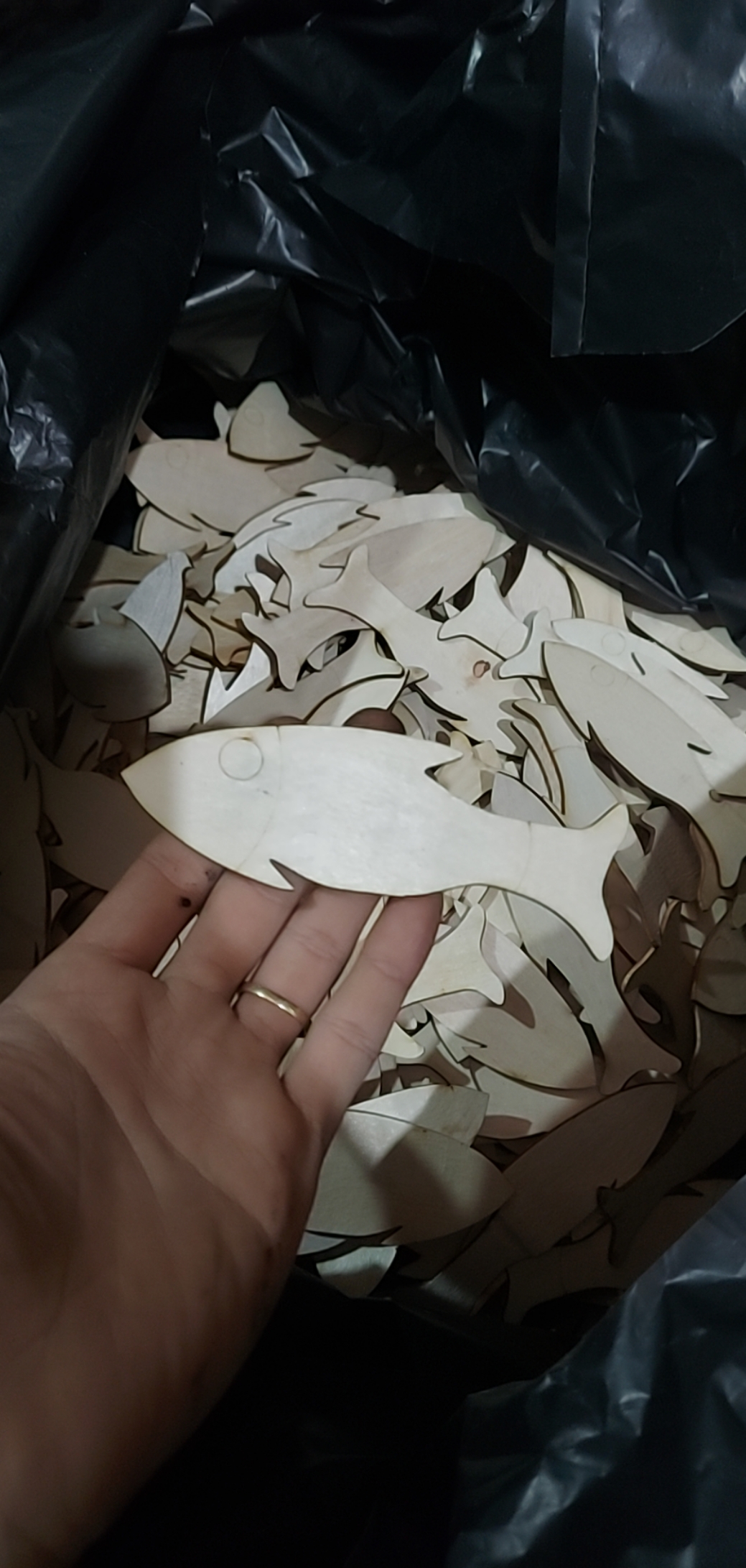 cá gỗ tô màu cá gỗ decor con thú tô màu decor