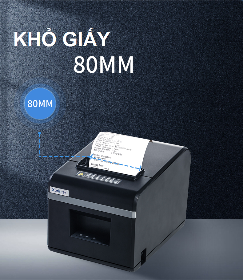 Máy in hóa đơn XPrinter XP-N160II USB hoặc LAN(khổ 80mm, in nhiệt)