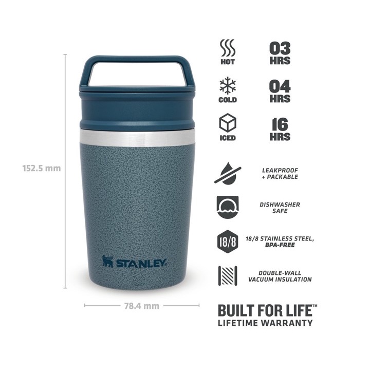 STANLEY ADVENTURE SHORTSTACK TRAVEL MUG 8OZ BÌNH GIỮ NHIỆT [Hàng chuẩn, xáchtay US]