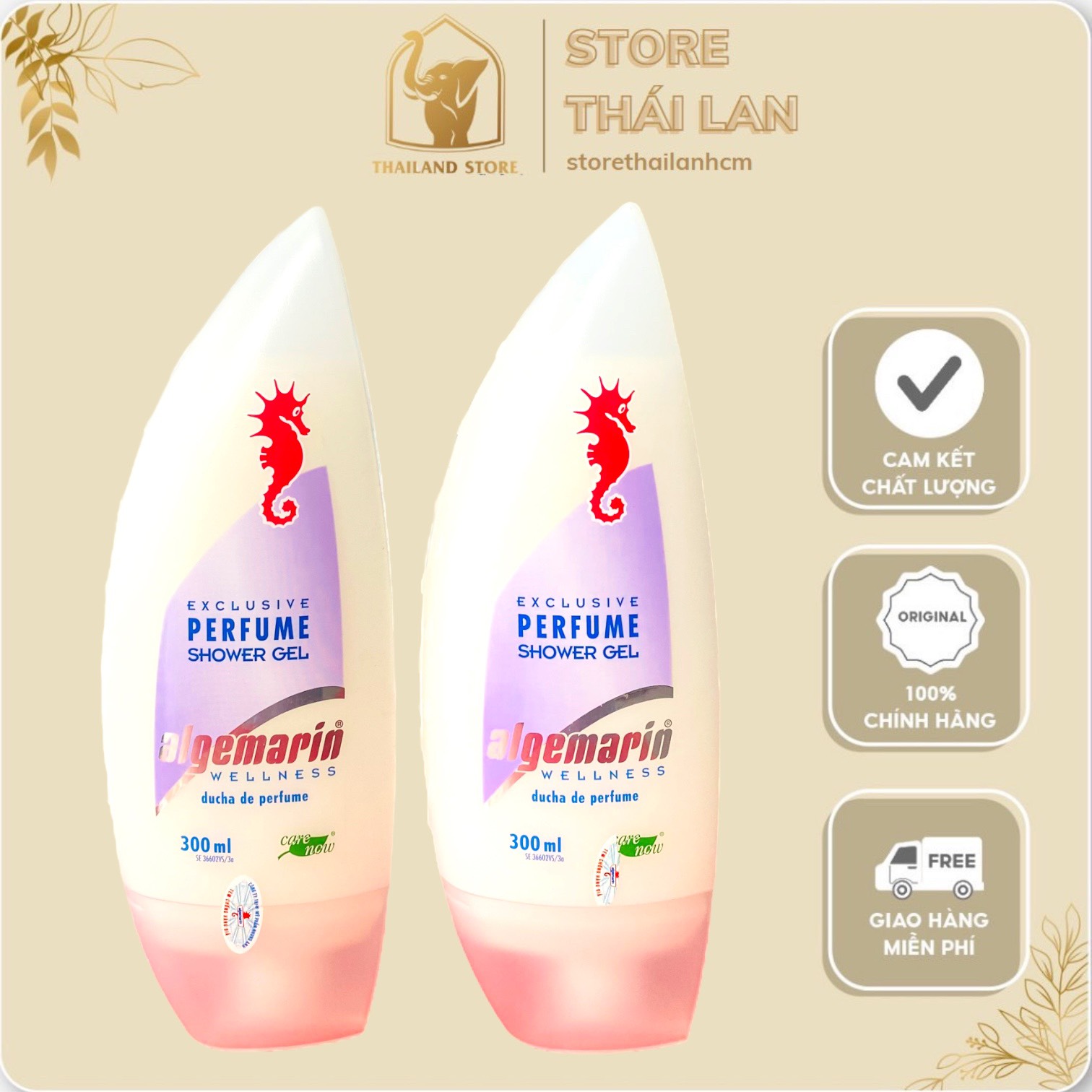 Sữa tắm cá ngựa Algemarin Perfume - Chai nhọn 300ml