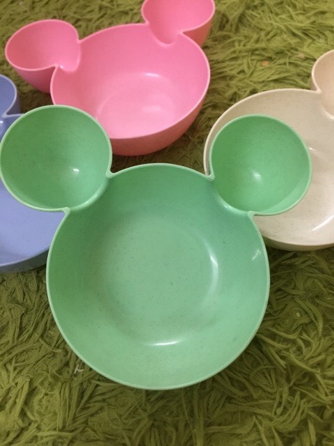 Khay ăn dặm Mickey nhựa lúa mạch
