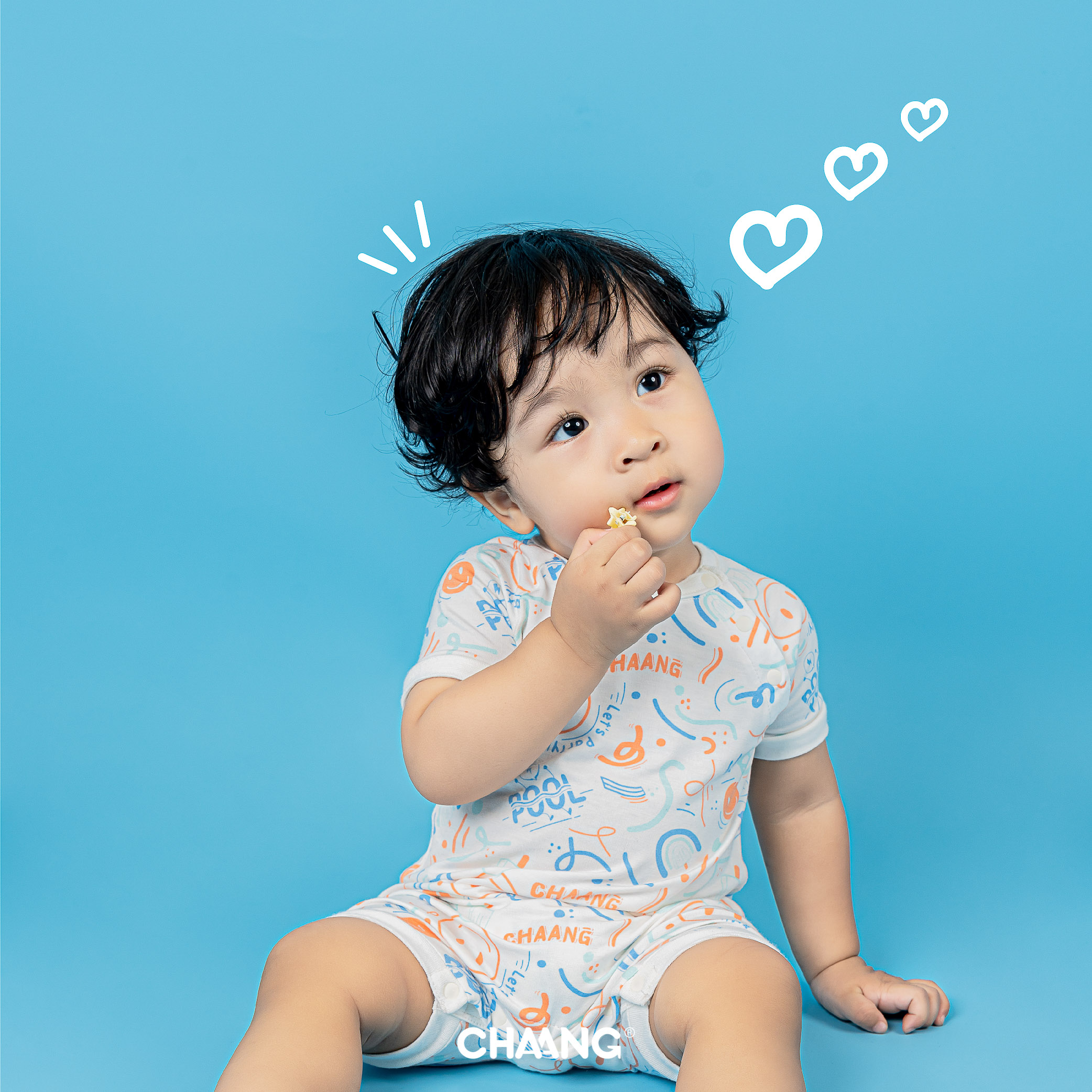 [CHAANG] Bộ body cúc chéo bé trai Pool Chaang