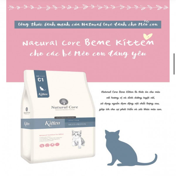 Thức ăn cho mèo con Natural core 400gr