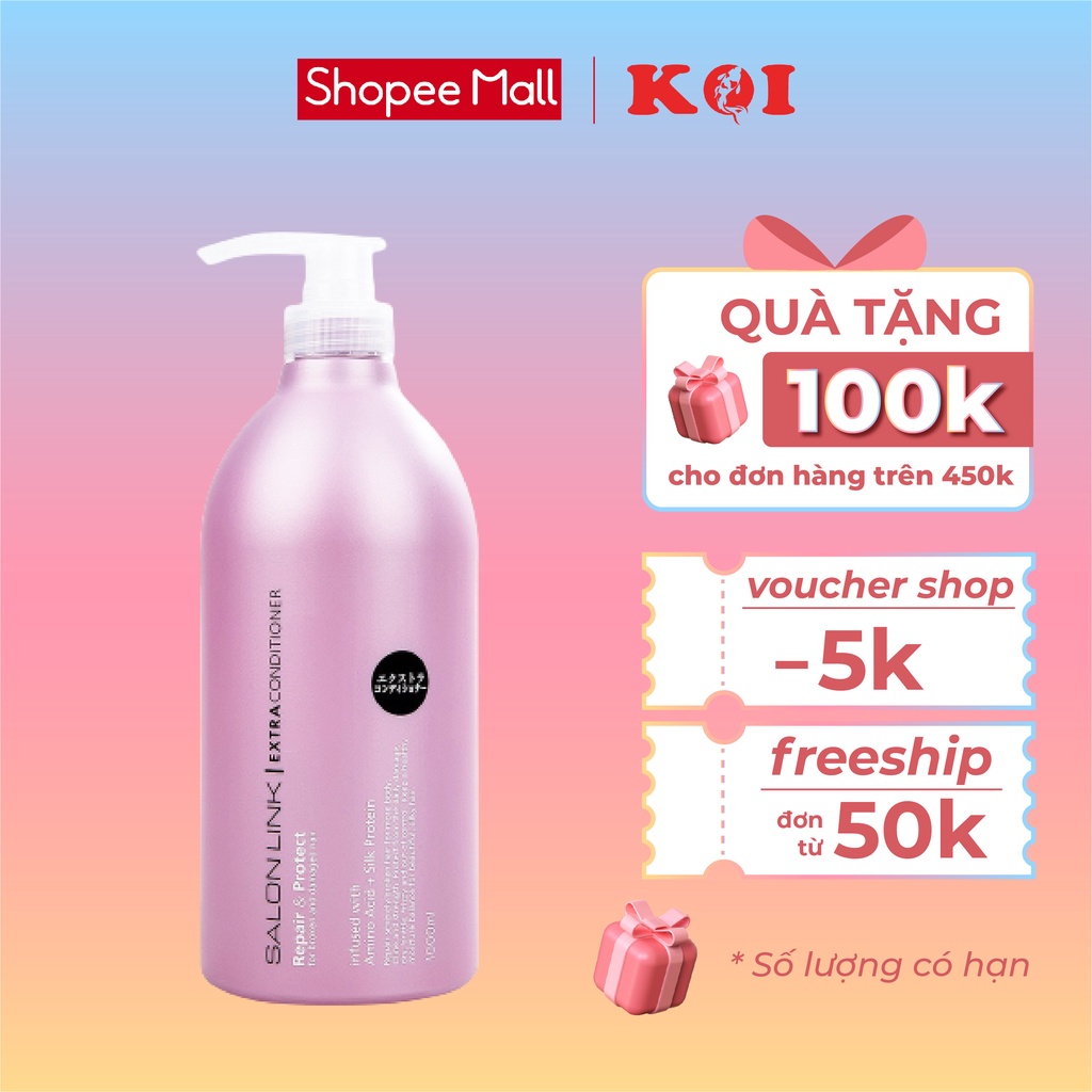 Dầu gội đầu Kumano Salon Link Extra dùng cho tóc thẳng 1000ml