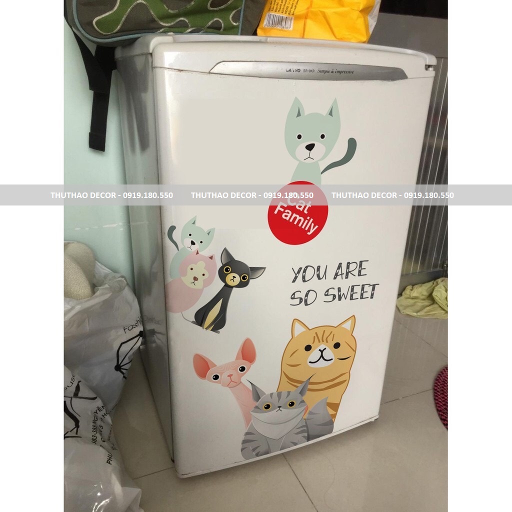 [HCM]COMBO 3 TẤM DECAL DÁN MÁY GIẶT -  TỦ LẠNH MINI