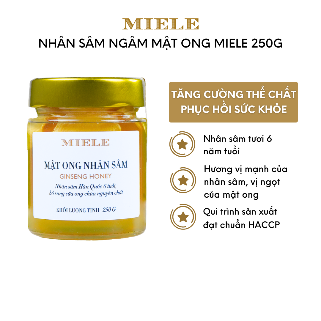 Mật Ong Nhân Sâm Miele 250g, 400g