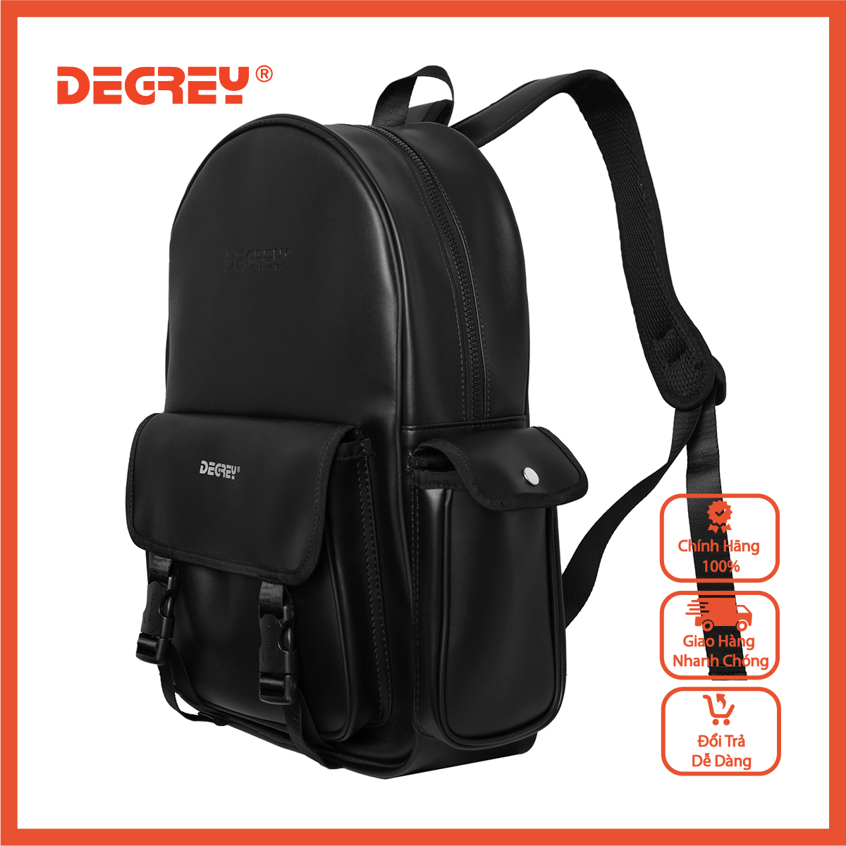 Degrey Premium Leather Backpack - PLBP