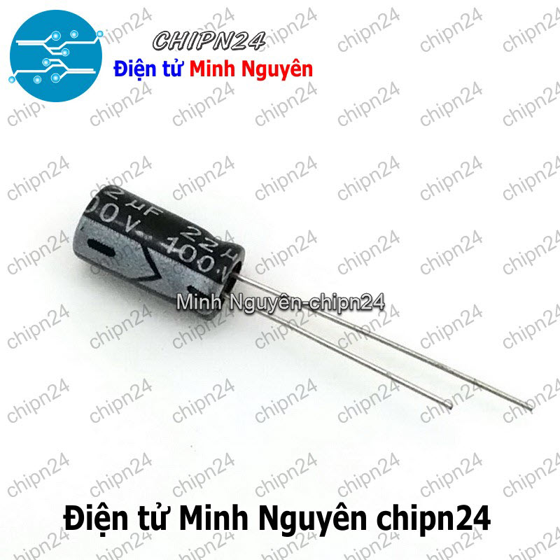 [10 con] (F250) Tụ hóa 22uF 100V (6x11mm) - HH004327