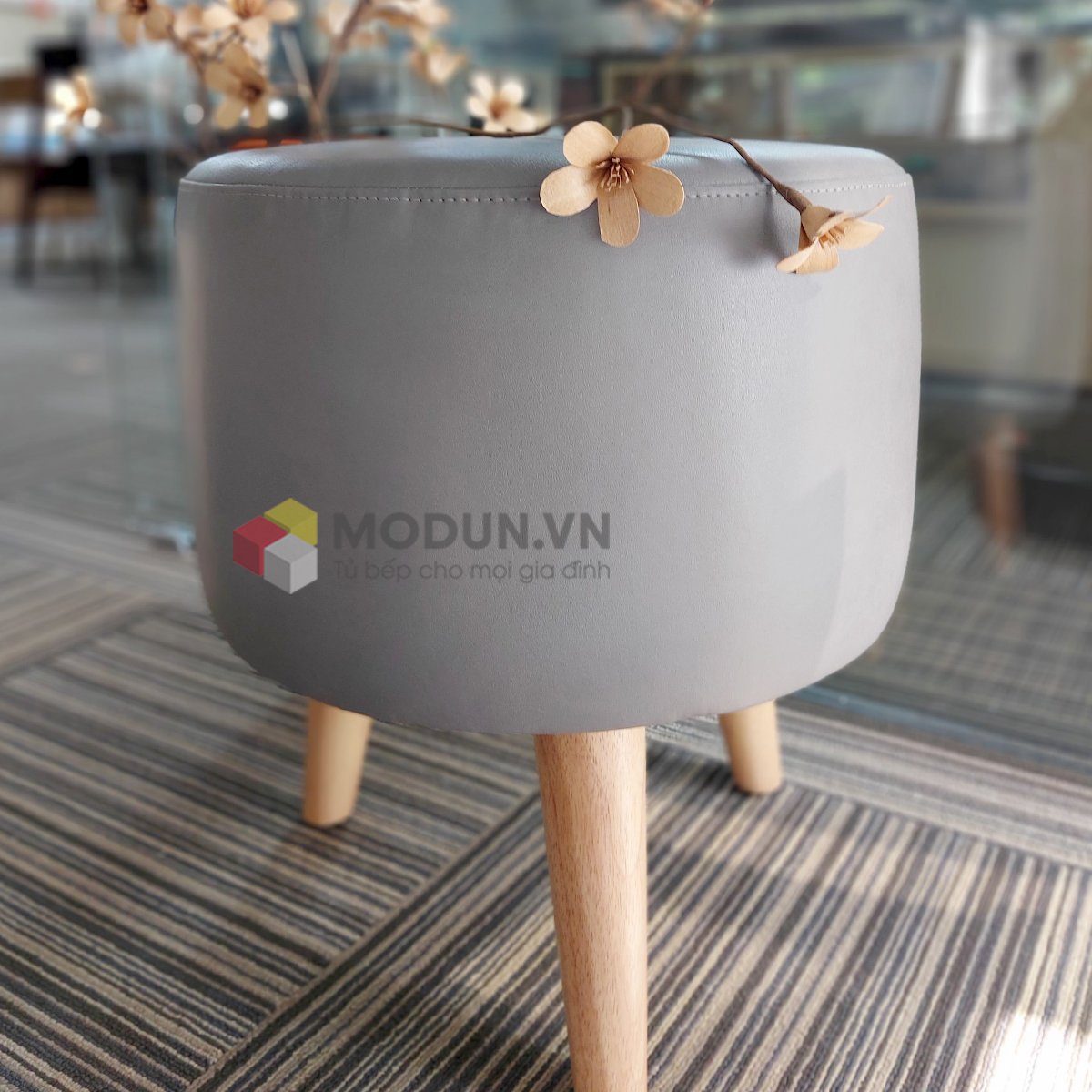 Ghế đôn bàn trang điểm phong cách Hàn Quốc