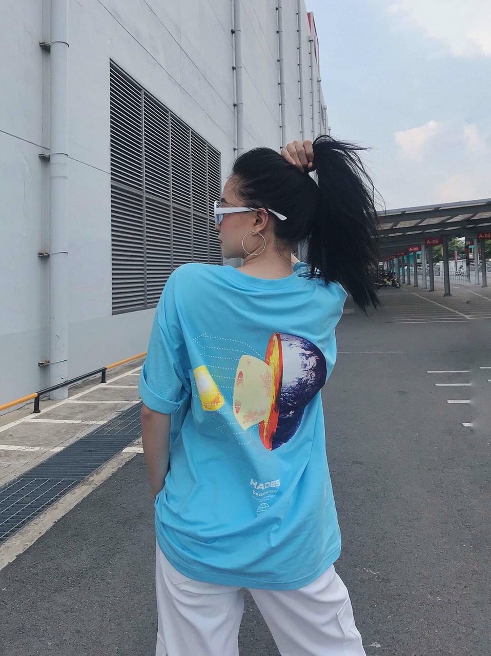 [HCM]Áo Thun Nữ Tay lỡ HADES In Hình Thiết Kế Dễ Thương Thoáng Mát Dễ Phối Trang Phục