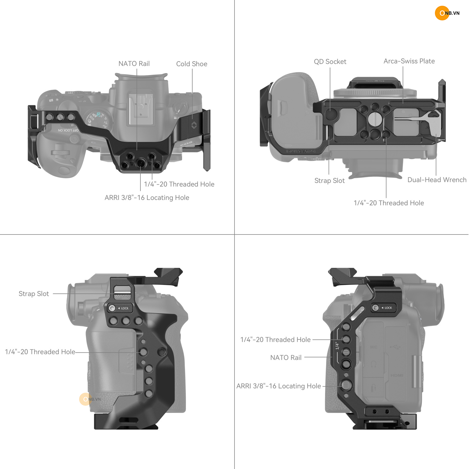 SmallRig Cage Canon EOS R6ii R6 Mark II 4159
