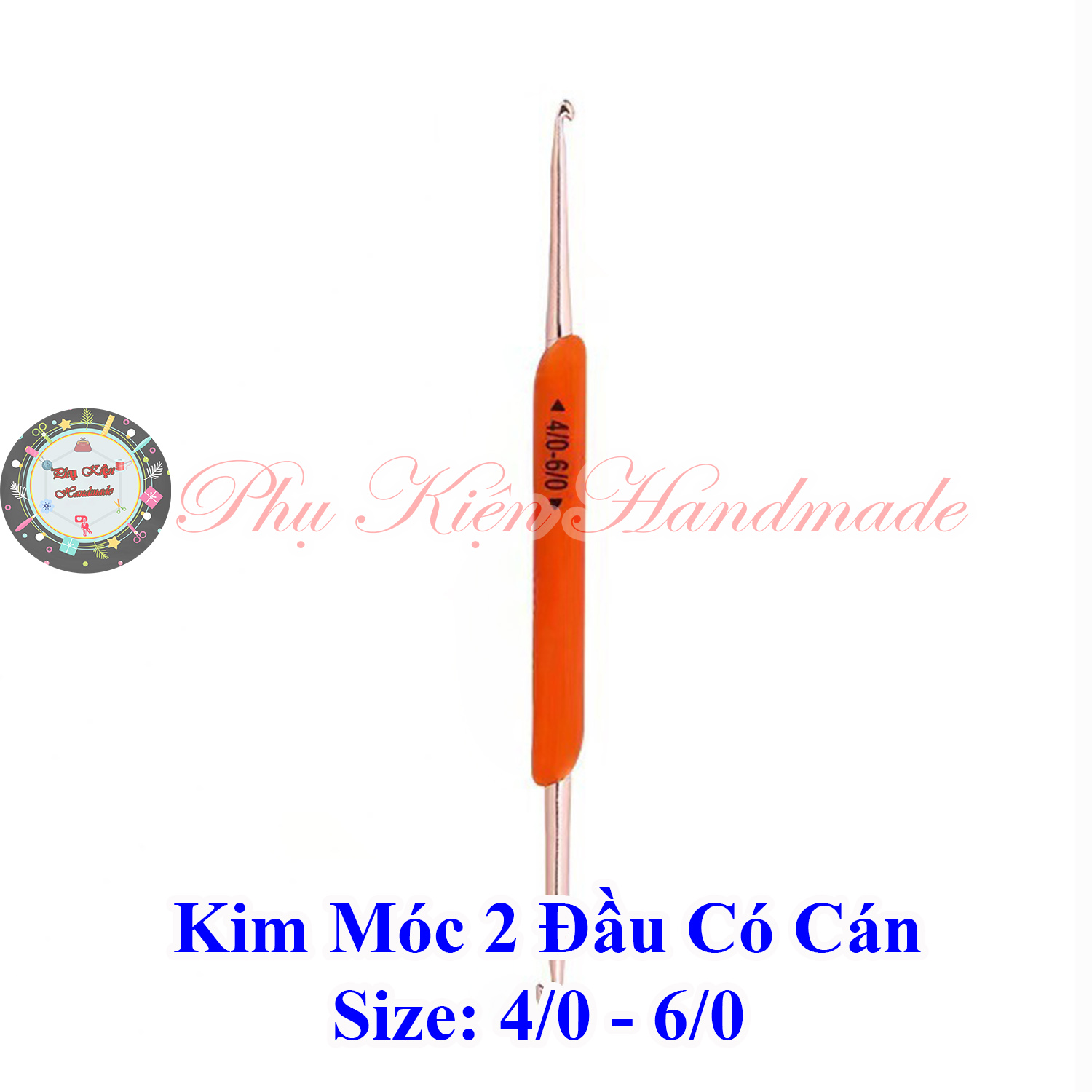 Double-Headed Crochet Needle with Handle