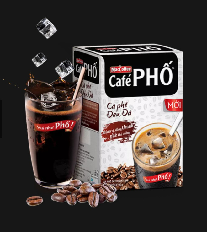 Cà Phê Phố Đen Đá ( Hộp 10 gói x 16g)