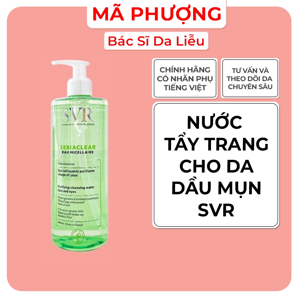 Tẩy trang da dầu mụn SVR Sebiaclear Eau Micellaire