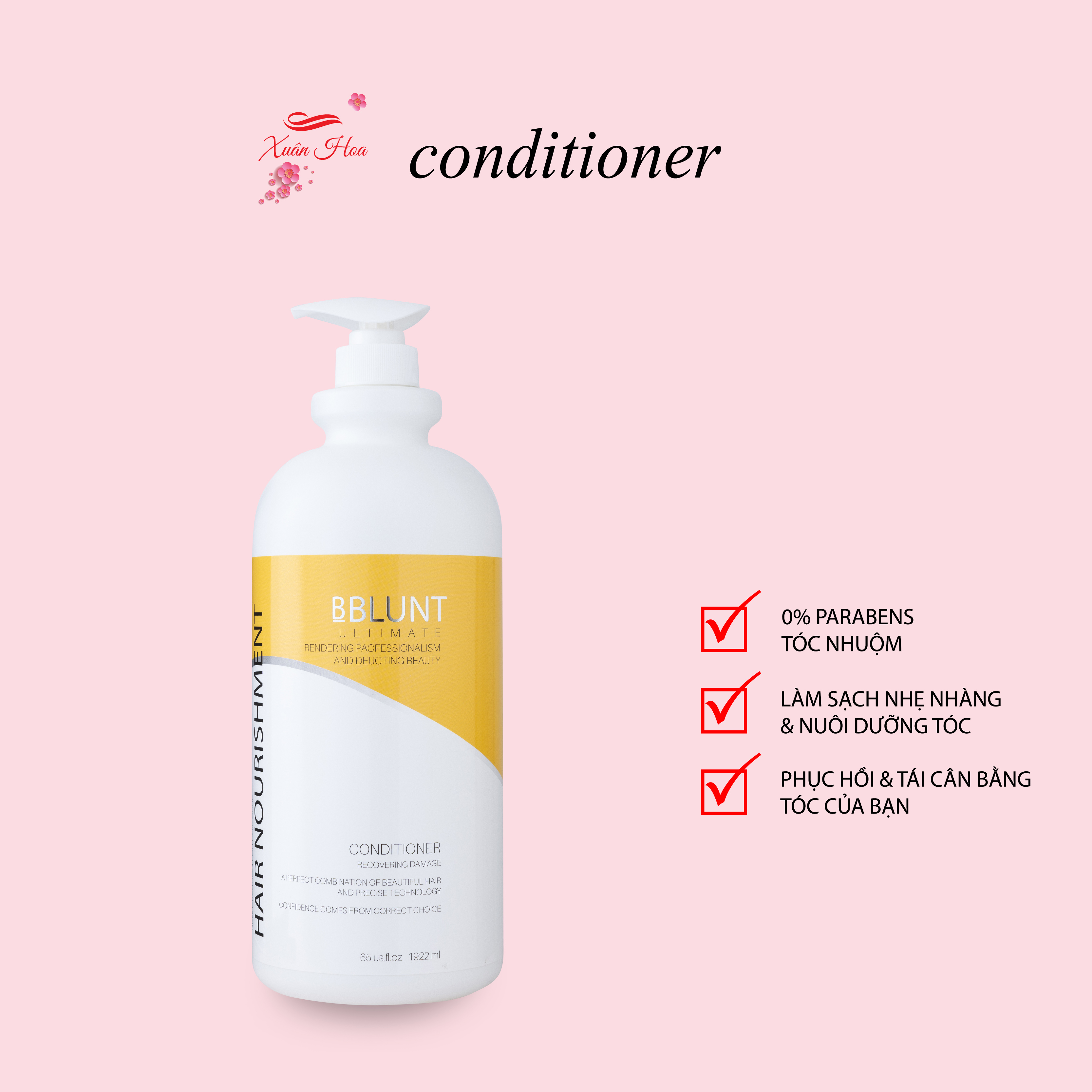Dầu Gội & Dầu Xả Chăm Sóc Tóc Chuẩn Salon Bblunt Keratin 2000 ml