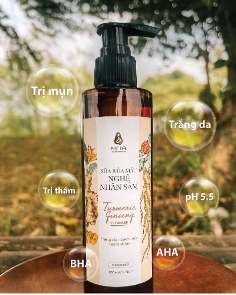 Sữa rửa mặt nghệ nhân sâm MELA (200ml)