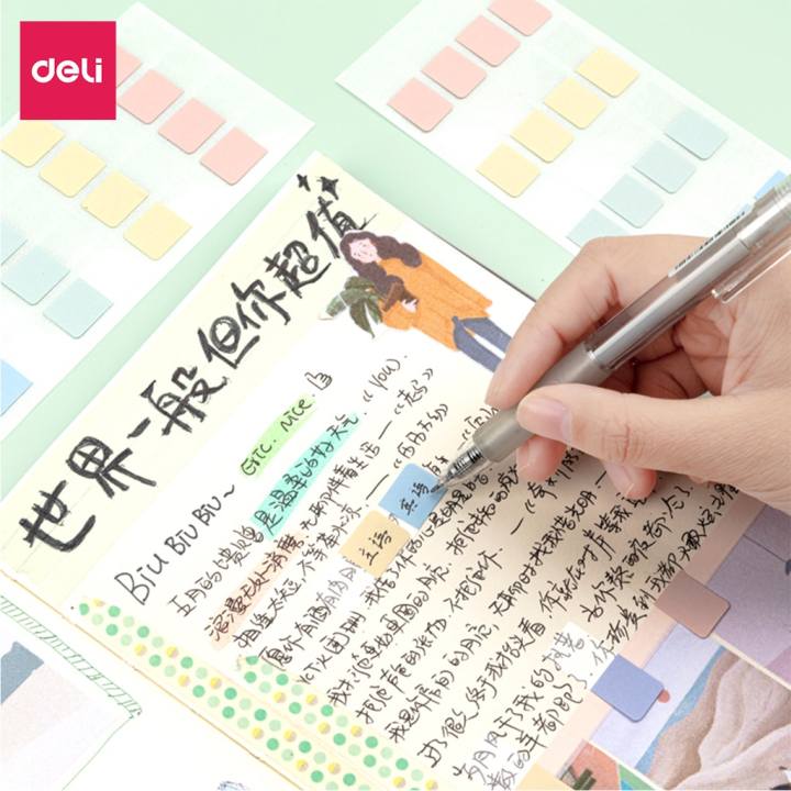 Giấy phân trang nhiều màu Deli -nhiều màu, nhiều cỡ - 1 tệp - giấy đánh dấu, văn phòng phẩm - 21536 /21535/ 21537 - Hình ảnh 8