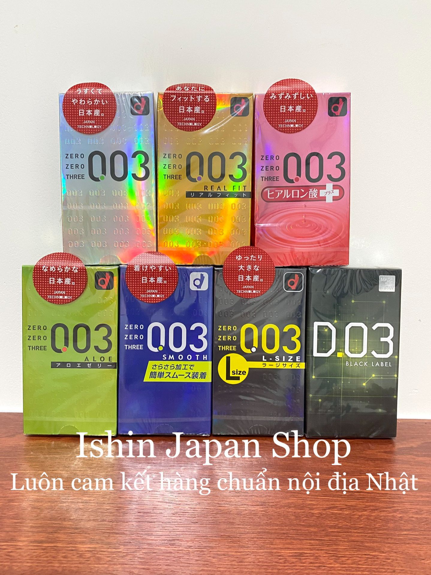 (Nội địa Nhật 10-12 cái/hộp) Bao cao su okamoto0.03 chuẩn Nhật Bản